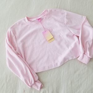 Stoney Clover X Target pink cropped sweatahirt